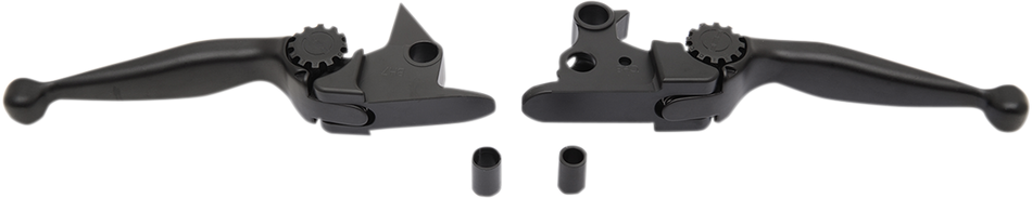 POWERSTANDS RACING Lever Set - Journey - Harley Davidson - Black 12-00606-22