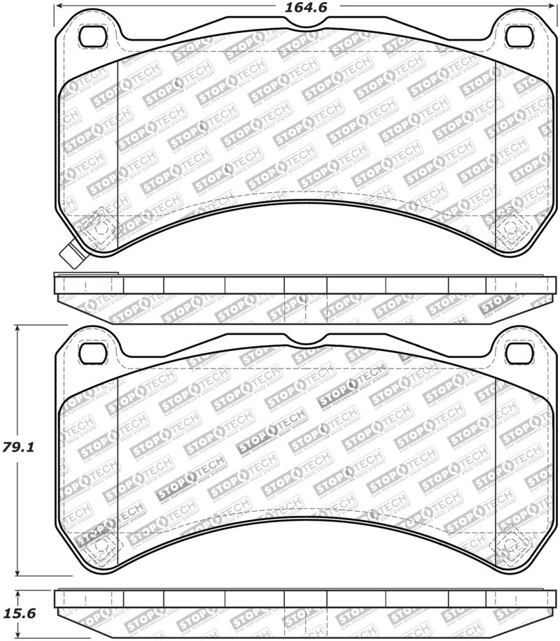 StopTech Performance 08-09 Lexus IS F Front Brake Pads 309.1365