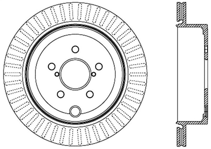 StopTech Power Slot 13 Scion FR-S / 13 Subaru BRZ Rear Left Slotted Rotor 126.47031SL