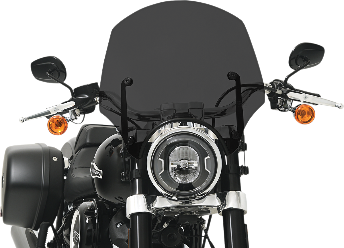 MEMPHIS SHADES El Paso Windshield - 15" - 9" Headlight Cutout - Dark Black Smoke MEP5265