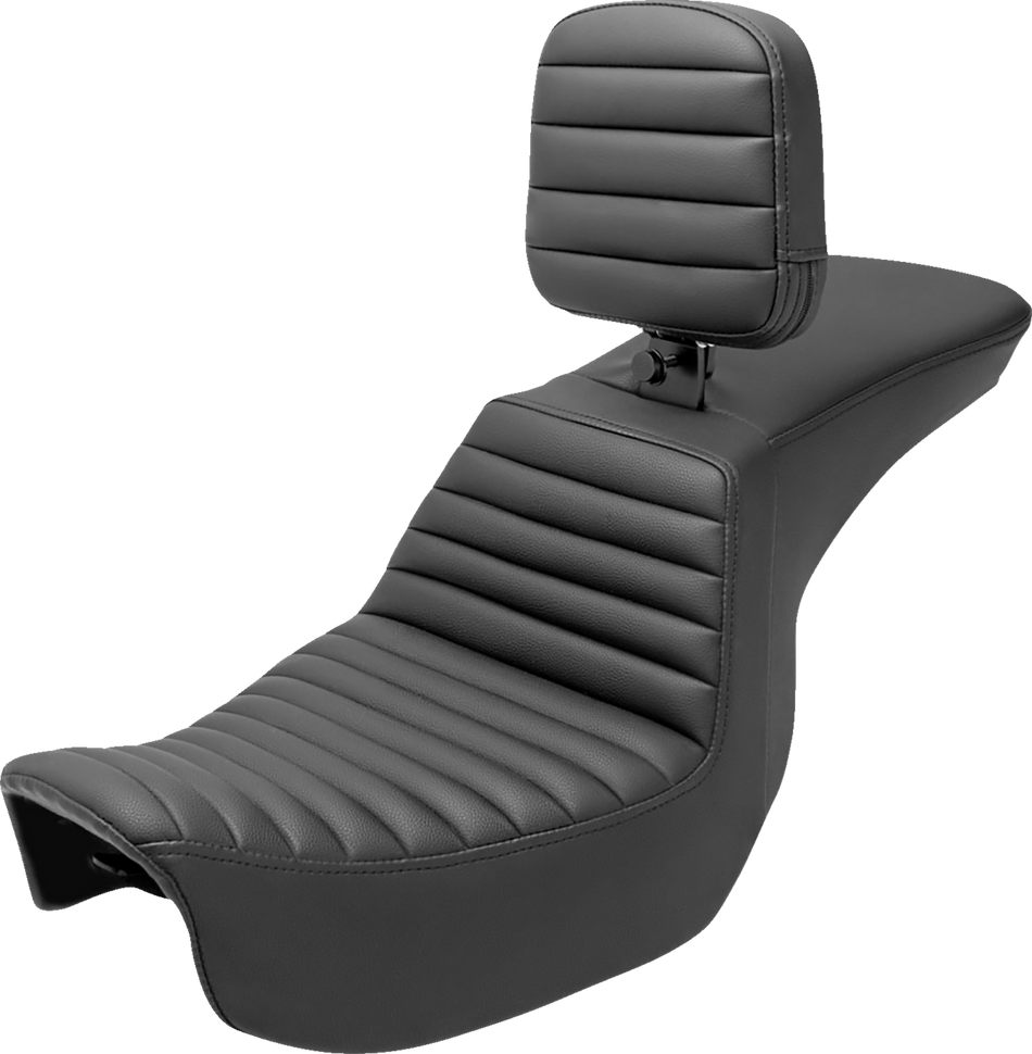 SADDLEMEN Tour Step Up Seat - Rider Backrest - Tuck-n-Roll - Dyna '06-'17 806-04-191BR