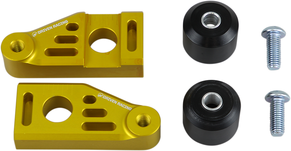 DRIVEN RACING Axle Block Sliders - Yamaha FZ-9 - Gold DRAX-121-GD