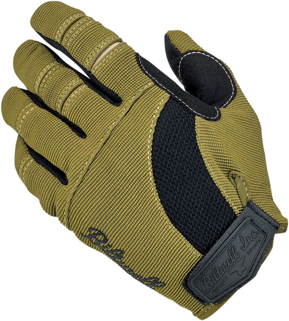 BILTWELL Moto Gloves - Olive/Black - XS 1501-0309-001