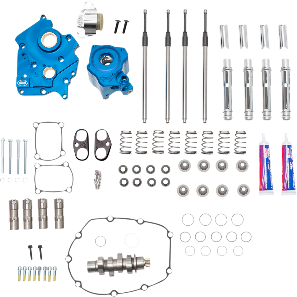 S&S CYCLE Cam Chest Kit with Plate M8 - Chain Drive - Water Cooled - 540 Cam - Chrome Pushrods 310-1116A