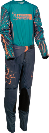 Camiseta juvenil MOOSE RACING Agroid - Azul/Naranja - Grande 2912-2332