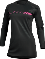 THOR Women's Sector Minimal Jersey - Black/Pink - Large 2911-0250