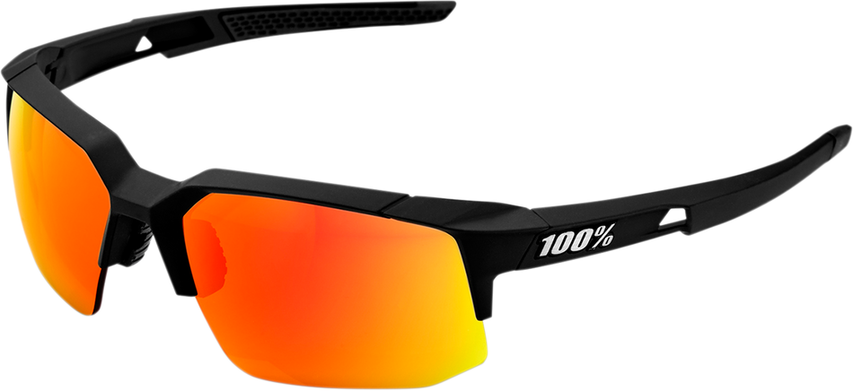 100% Speedcoupe Sunglasses - Black - Red Mirror 61031-100-43