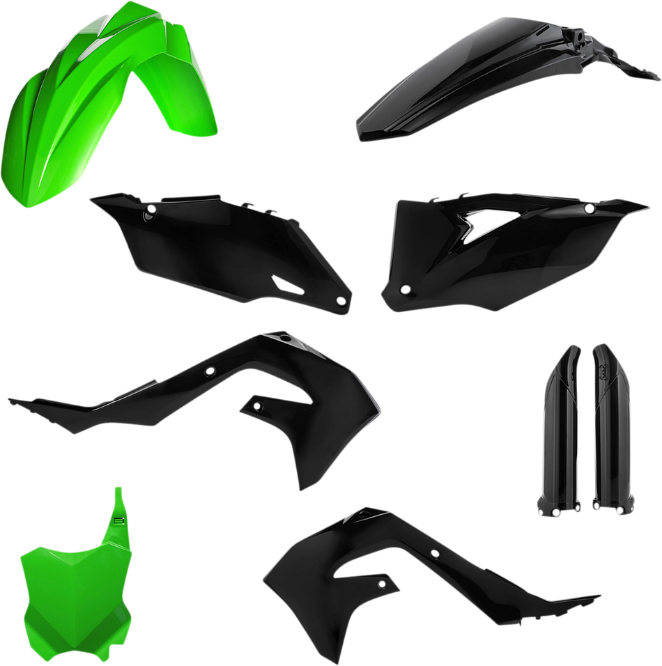 ACERBIS Full Replacement Body Kit - Green/Black 2736291089