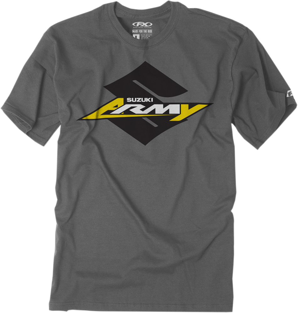 FACTORY EFFEX Youth Suzuki T-Shirt - Charcoal - Large 22-83404