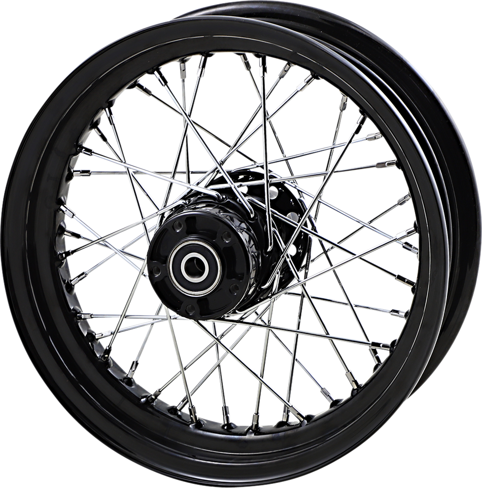 DRAG SPECIALTIES Front Wheel - Dual Disc/No ABS - Black - 16"x3.00" - '00-'07 FLT 64456B