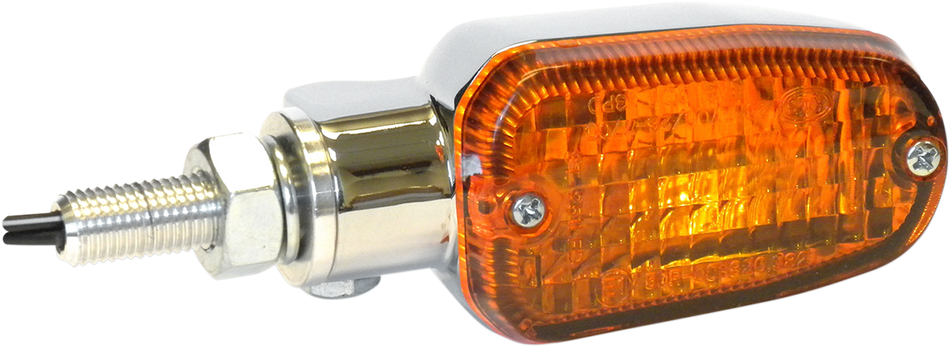 K&S TECHNOLOGIES Turn Signal - DOT&E-mark - Single Filament - Chrome/Amber 25-7700CM