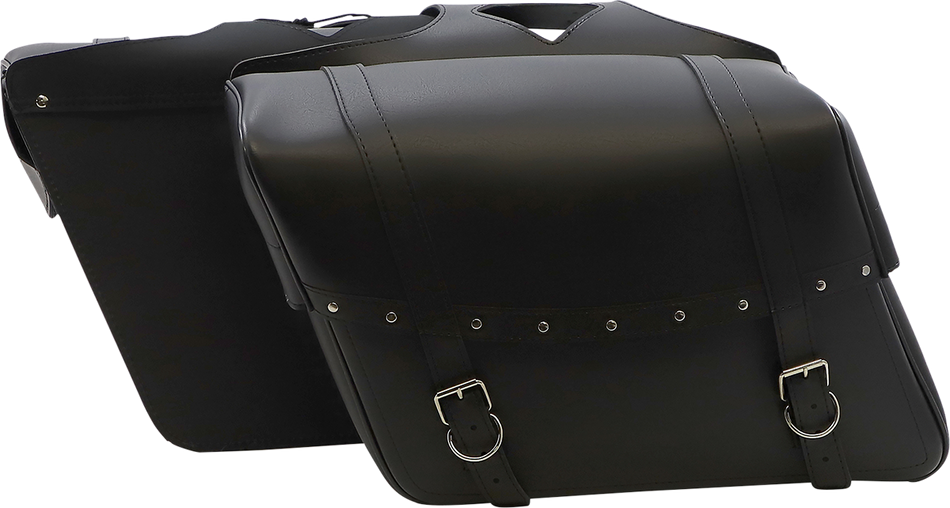 SADDLEMEN Highwayman Rivet Slant-Style Saddlebags - Jumbo X021-03-042