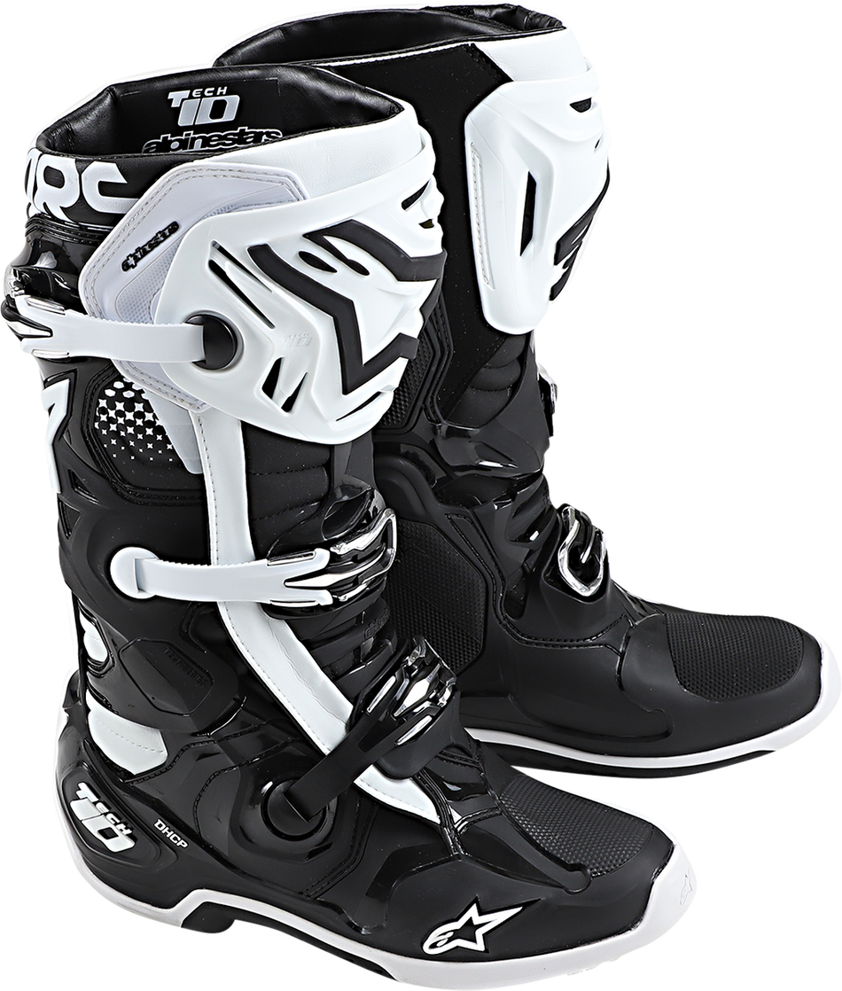 ALPINESTARS Tech 10 Boots - Black/White - US 8 2010020-12-8