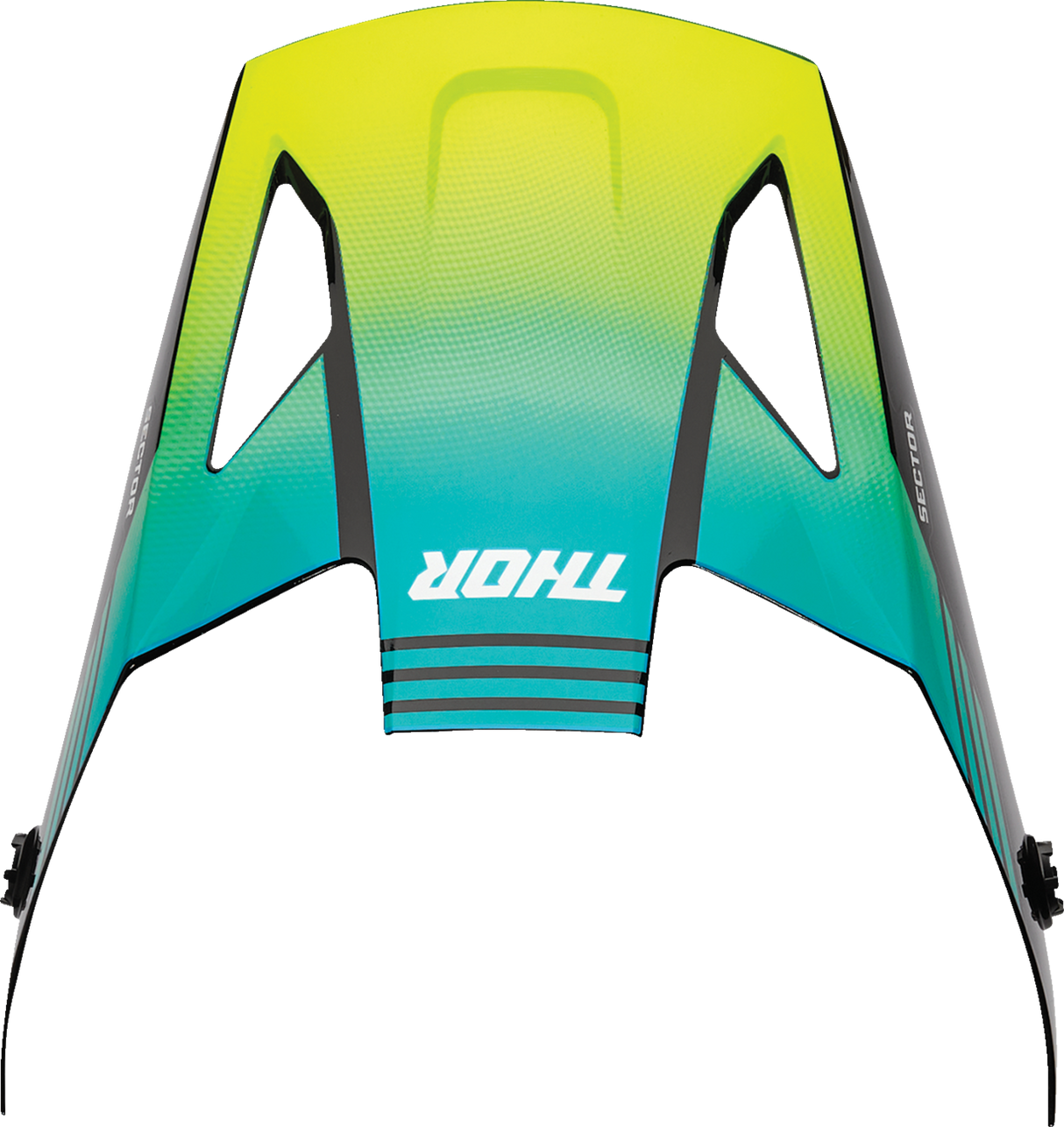 Kit de visera THOR Sector 2 - Tallado - Negro/Ácido 0132-1660 