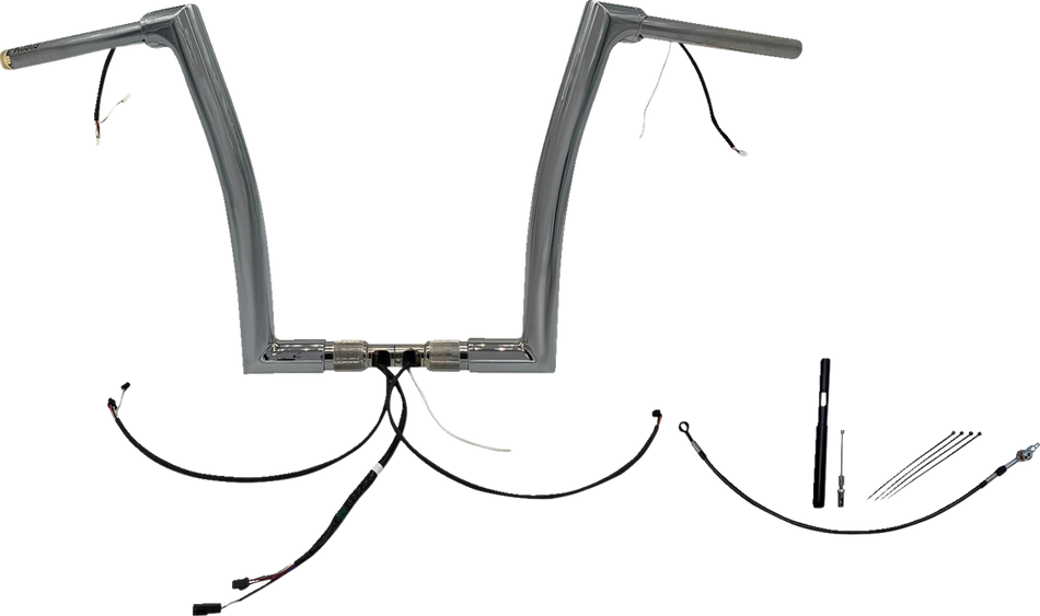 FAT BAGGERS INC. Handlebar Kit - Flat Top - 14" - Chrome 612914