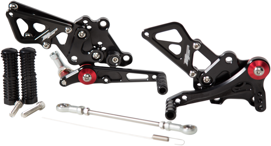 MGP MGP Rearset - Black - Kawasaki 51303-2500