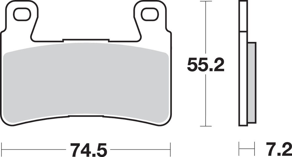 SBS Dual Carbon Brake Pads - Honda 734DC