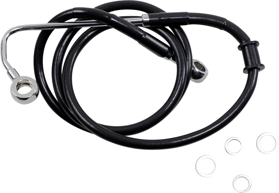 DRAG SPECIALTIES Brake Line - +8" - Black - '15-'17 Softail 618299-8BLK