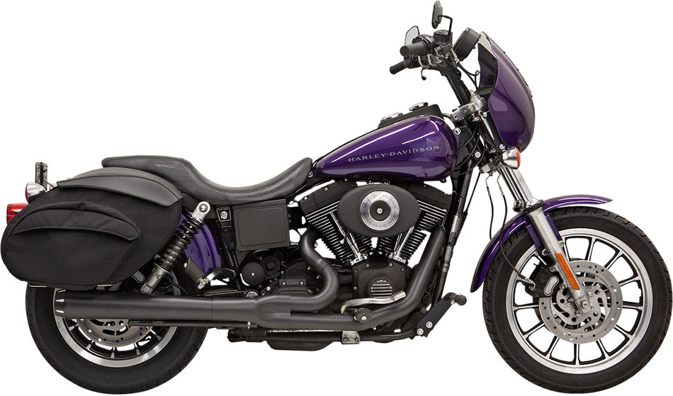 BASSANI XHAUST 2:1 Exhaust - Black - Megaphone - Long - '91-'05 FXD 13321R