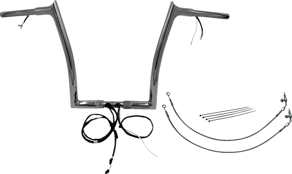 FAT BAGGERS INC. Handlebar Kit - Pointed Top - 14" - Chrome 902914