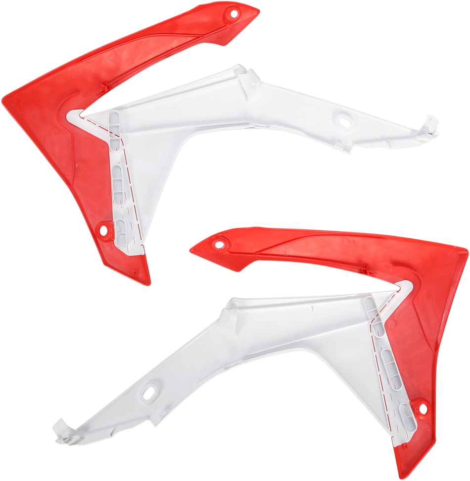 ACERBIS Radiator Shrouds - White/Red 2314371030