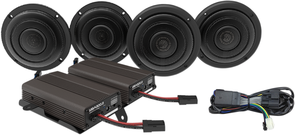 WILD BOAR AUDIO Front/Rear Speaker Kit with Amp WBA ULTRA KIT