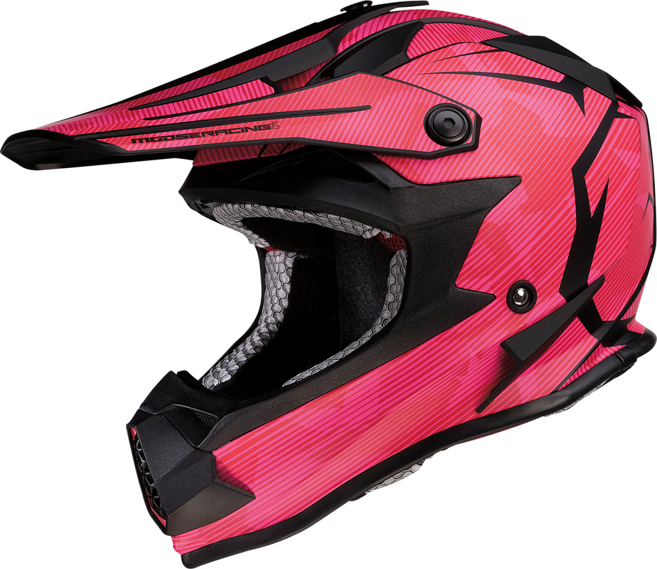 MOOSE RACING Youth F.I. Helmet - Agroid Camo - MIPS® - Pink/Red - Small 0111-1526