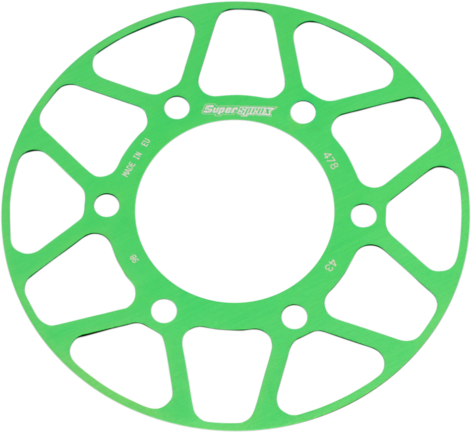 SUPERSPROX Edge Rear Sprocket Insert - Green RACD-478-43-GRN