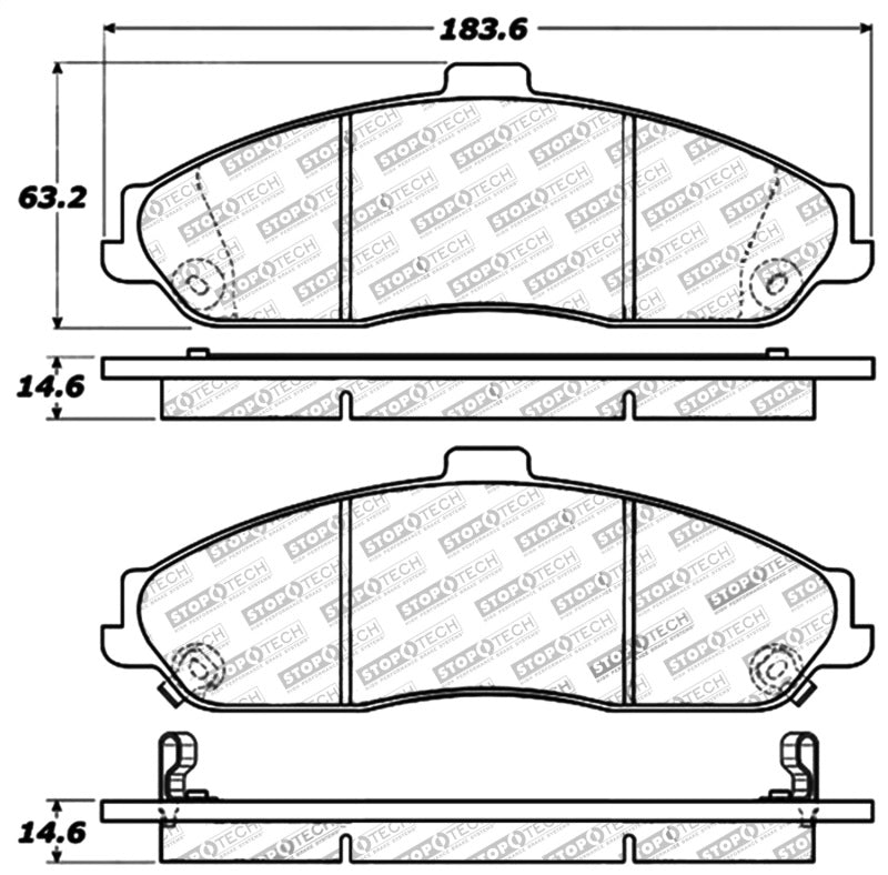 StopTech Performance 04-08 Cadillac XLR/XLR-V / 97-10 Corvette / 05-06 Pontiac GTO Front Brake Pads 309.0731