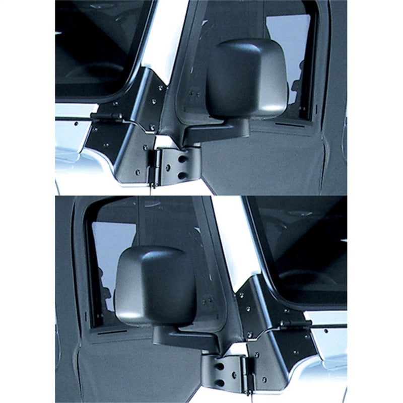 Omix Door Mirror Kit Black- 87-06 Jeep Wrangler 11002.09