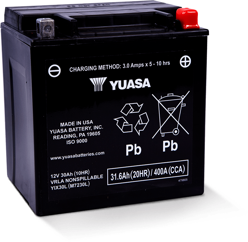 Yuasa YIX30L Maintenance Free AGM 12 Volt Battery YUAM7230L