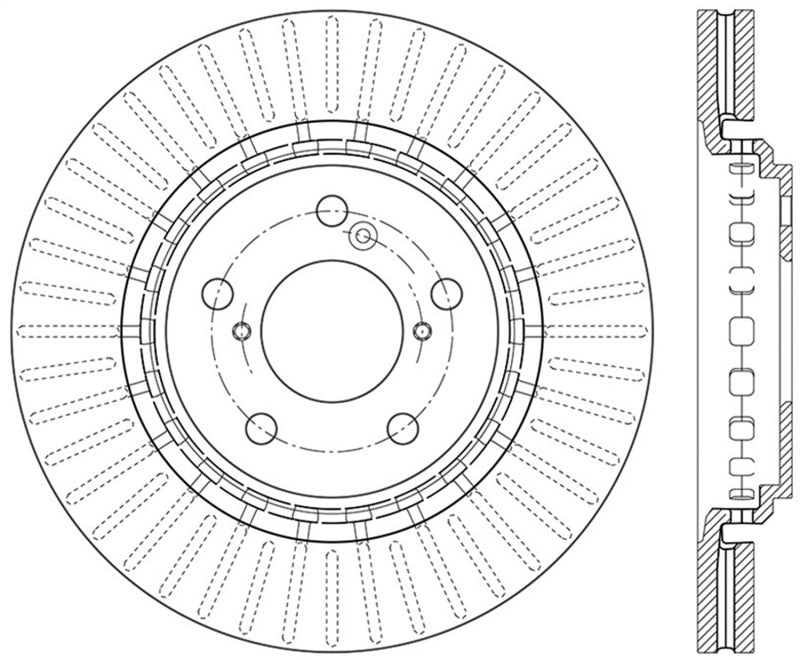 Stoptech 17-18 Acura MDX 3.5L Premium High Carbon Cryo Front Brake Rotor 120.40092CRY