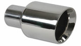 Vibrant 2.50in Inlet I.D. 3.50in Outlet O.D. Round Stainless Steel Tip (Double Wall Angle Cut) 1272