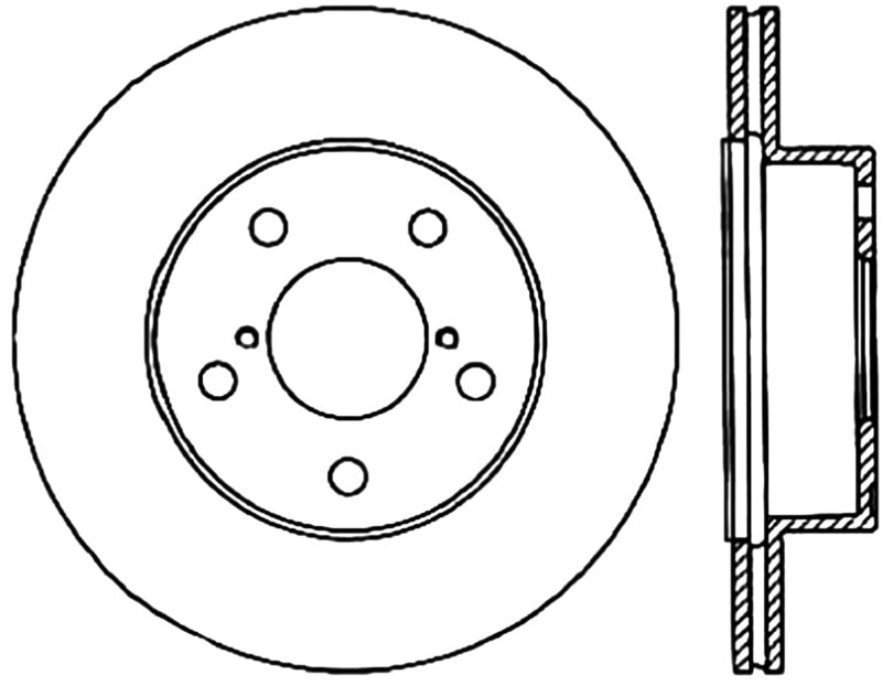 StopTech 05-07 Subaru Impreza WRX/STi Slotted & Drilled Left Rear Rotor 127.47023L