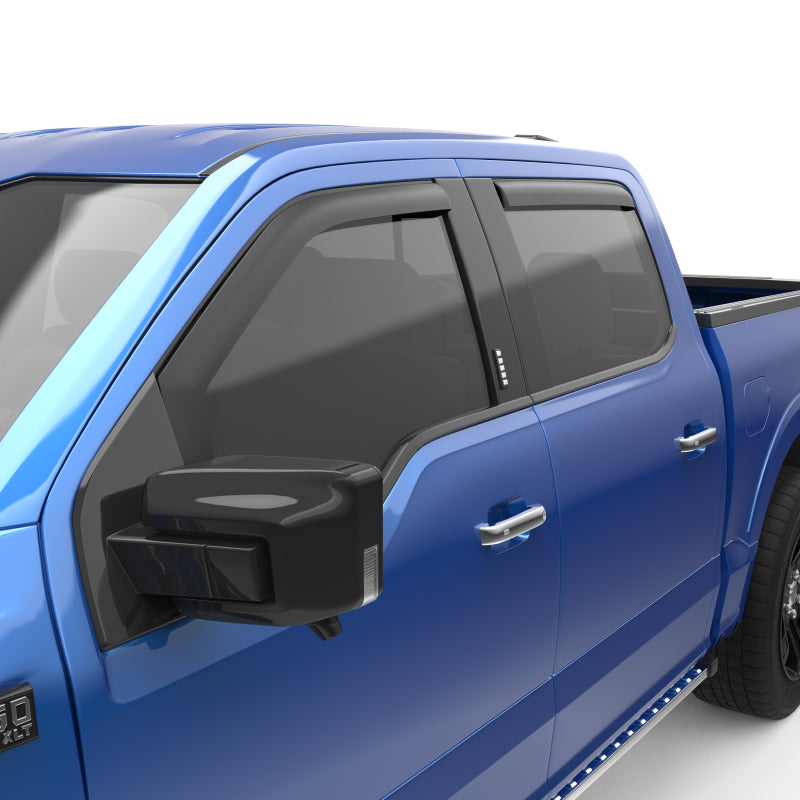 EGR 15+ Ford F150 Crew Cab In-Channel Window Visors - Set of 4 - Matte (573495) 573495