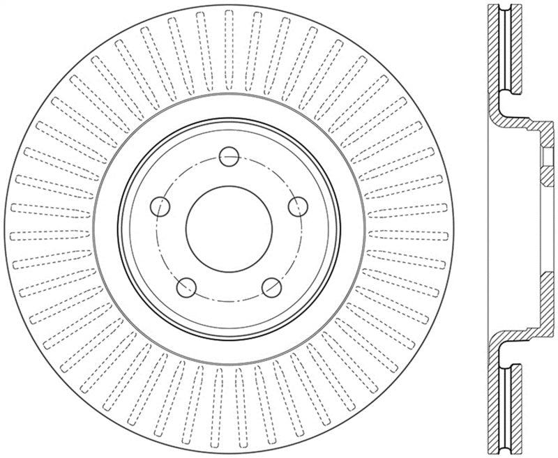 StopTech 14+ Ford Focus ST w/ 335mm Brakes Front Right Slotted & Drilled Rotor 127.65146R