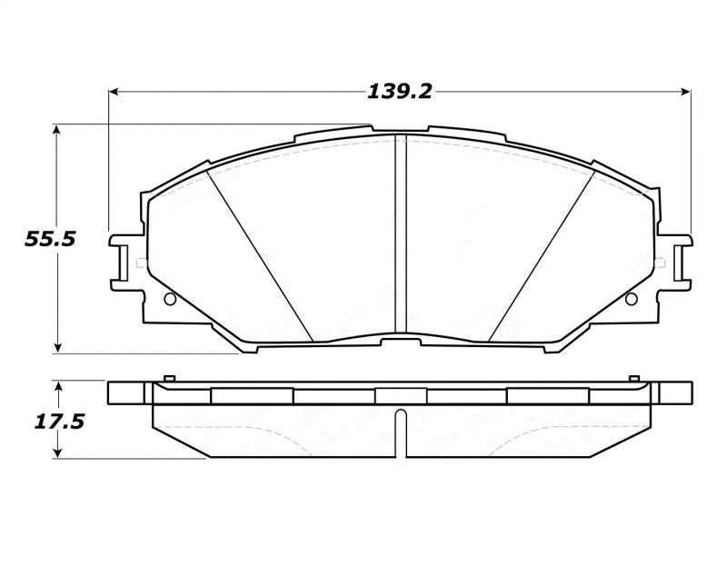 StopTech Street Touring 10 Lexus HS 250h / 09 Pontiac Vibe 1.8L Front Pads 308.121