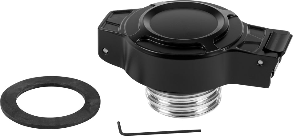 HARDDRIVE Flip Up Gas Cap Black 75-085BKR