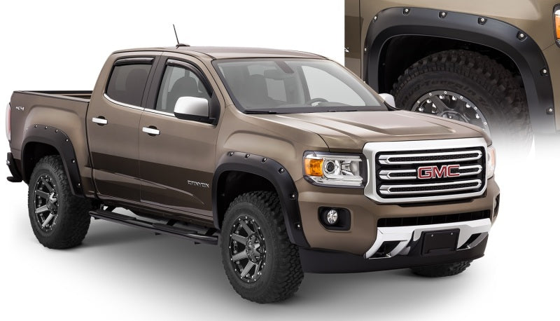 Bushwacker 15-18 GMC Canyon Pocket Style Flares 4pc 5ft Bed - Black 40971-02