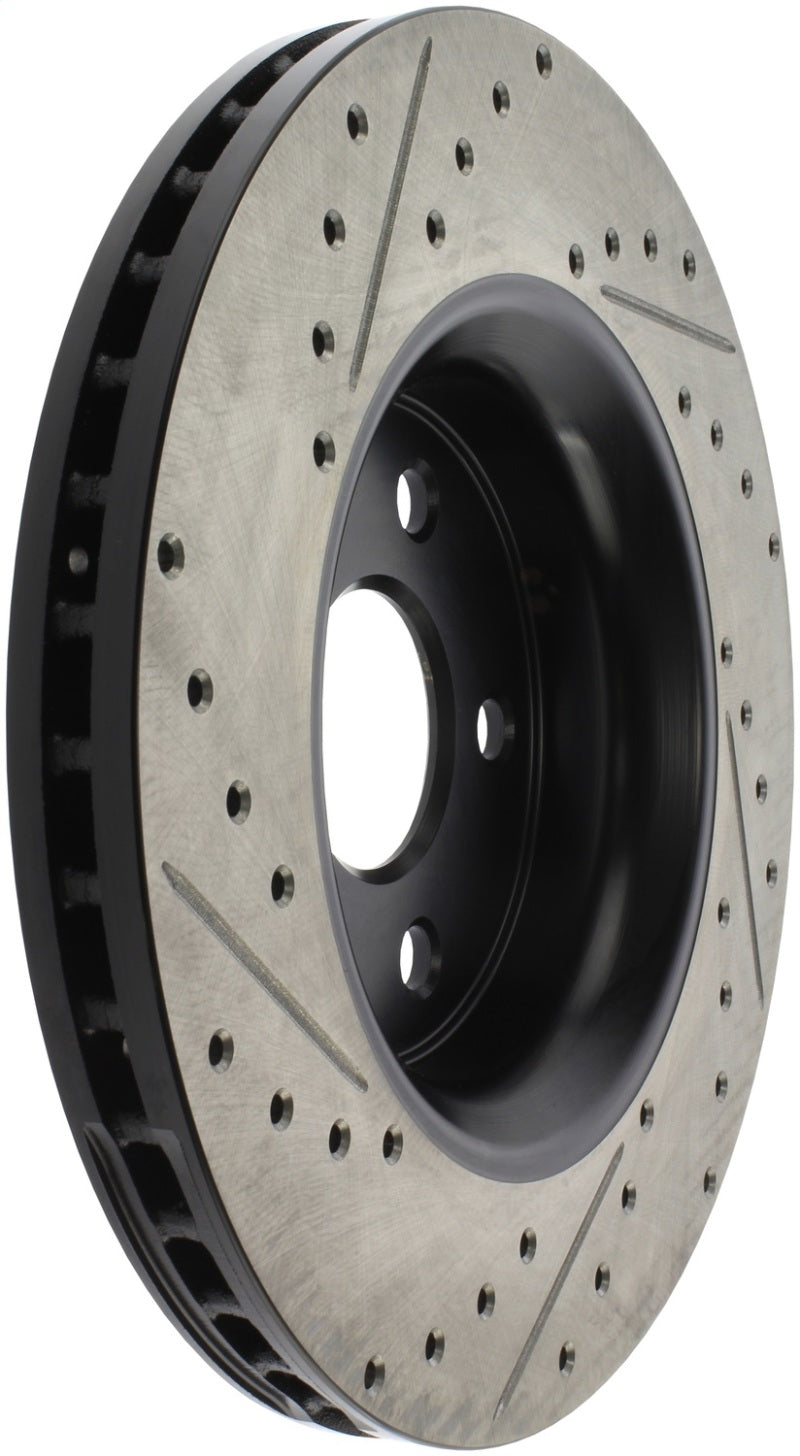 StopTech 11-12 Dodge Durango Sport Drilled & Slotted Front Driver-Side Brake Rotor 127.58008L