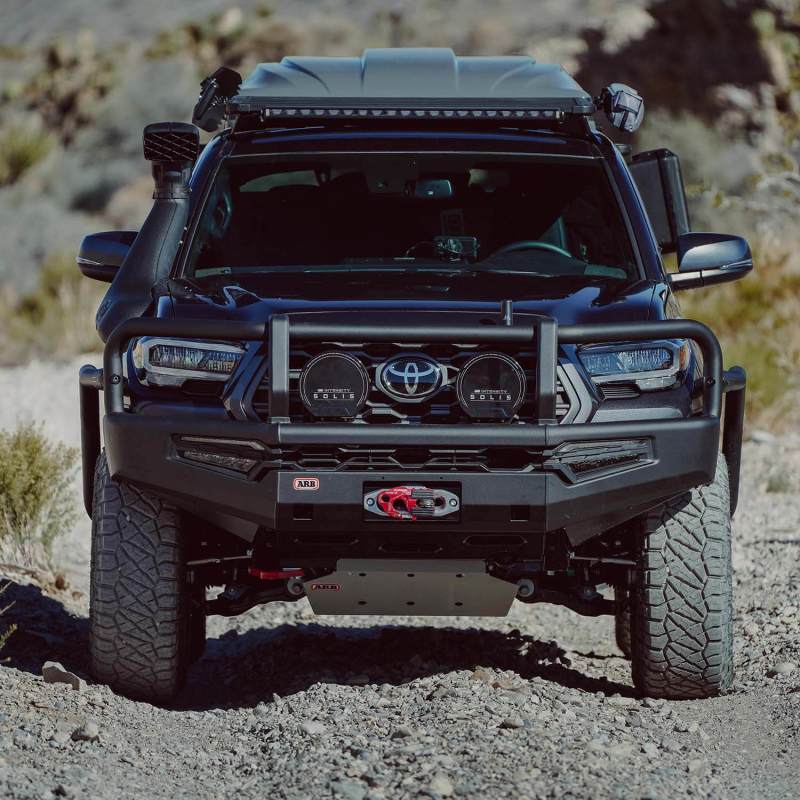 ARB 16-23 Toyota Tacoma Summit MKII Bumper Kit w/ LED Fog Lights & Winch Install Kit - Black 3423200K