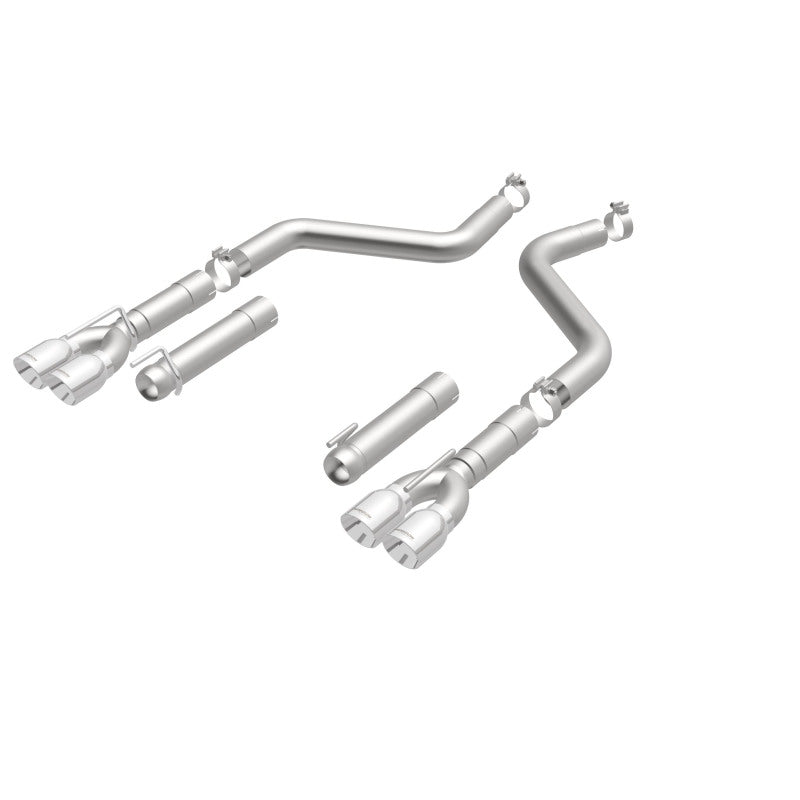 MagnaFlow Axle-Back, SS, 3in, Quad Split Rear 3.5 Tips 2015 Dodge Challenger incl SRT Hellcat 19206