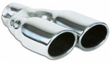 Vibrant Dual 3.25in x 2.75in Oval SS Exhaust Tip (Single Wall Angle Cut Rolled Edge) 1335