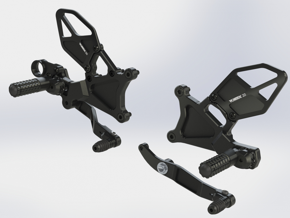 VORTEX Rear Set Complete Blk Yam RS634K