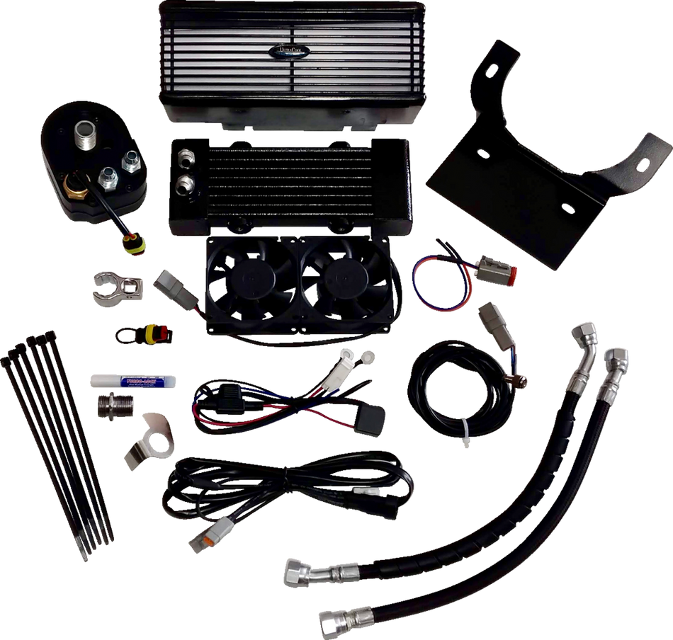 ULTRACOOL Oil Cooler Kit - Flat Black RF-2F