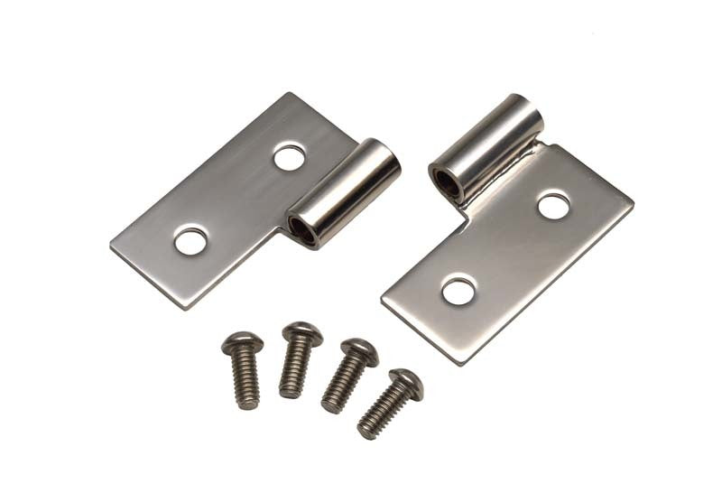 Kentrol 76-06 JEEP CJ Wrangler YJ/TJ Lower Door Hinge Pair - Polished Silver 30407