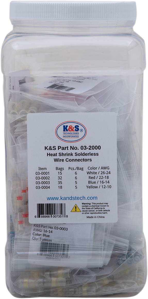 K&S TECHNOLOGIES Solderless Wire Connectors 03-2000