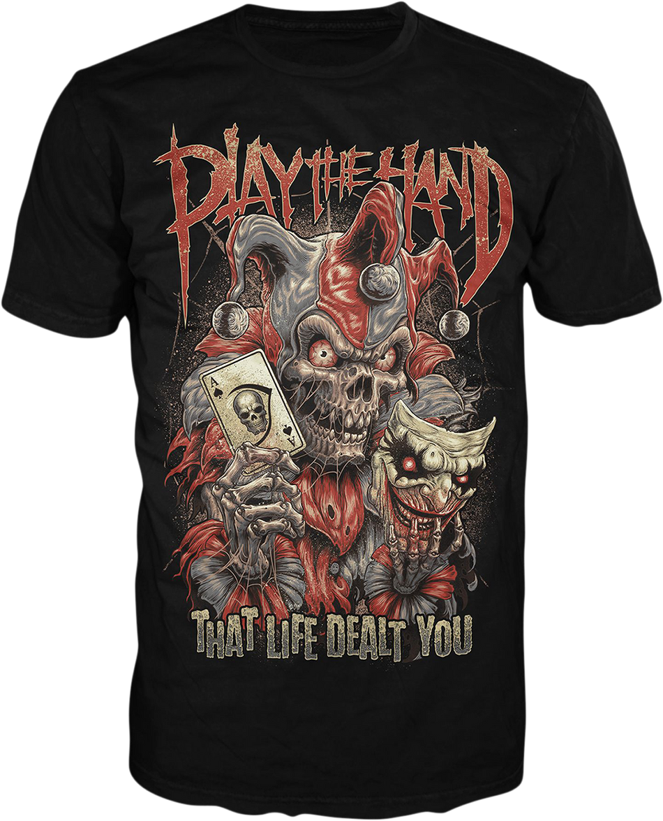 LETHAL THREAT Play the Hand T-Shirt - Black - 3XL LT20894XXXL