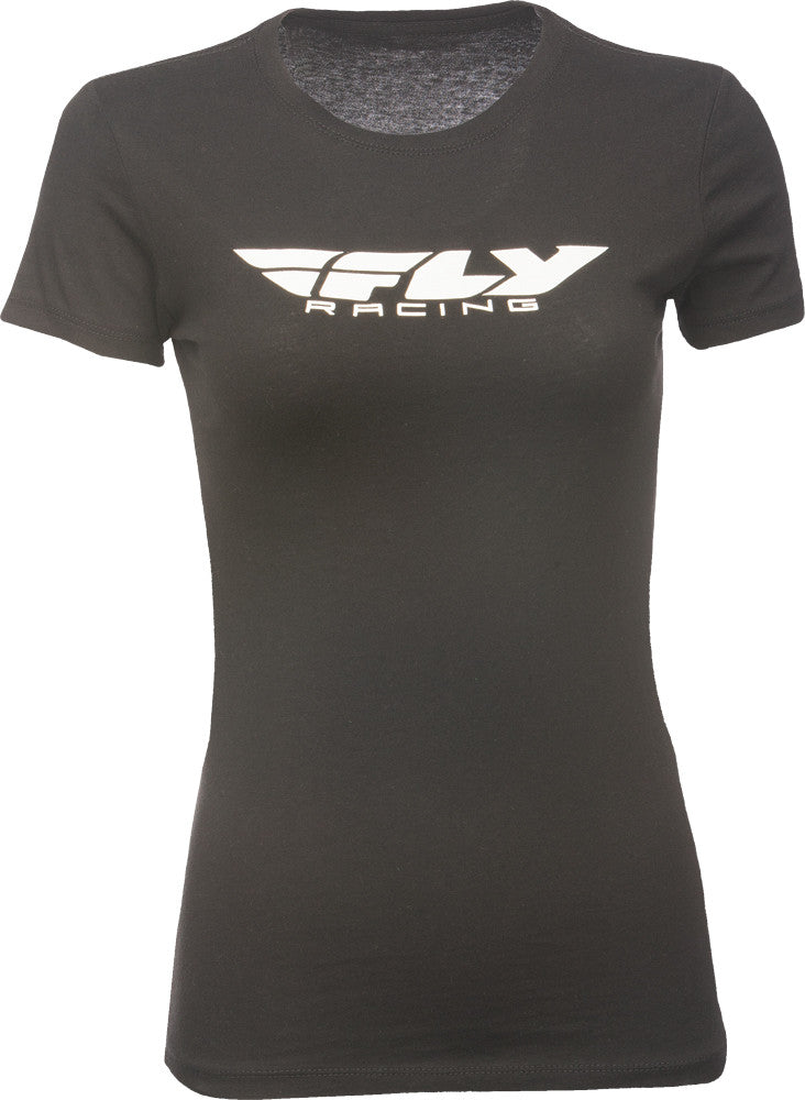 FLY RACING Women's Fly Corporate Tee Black Sm 356-0370S