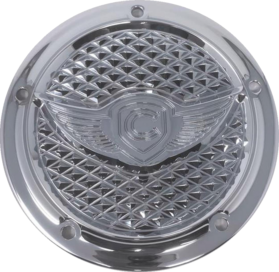 COVINGTONS Derby Cover - 5-Hole - Diamondback - Chrome C3070-C